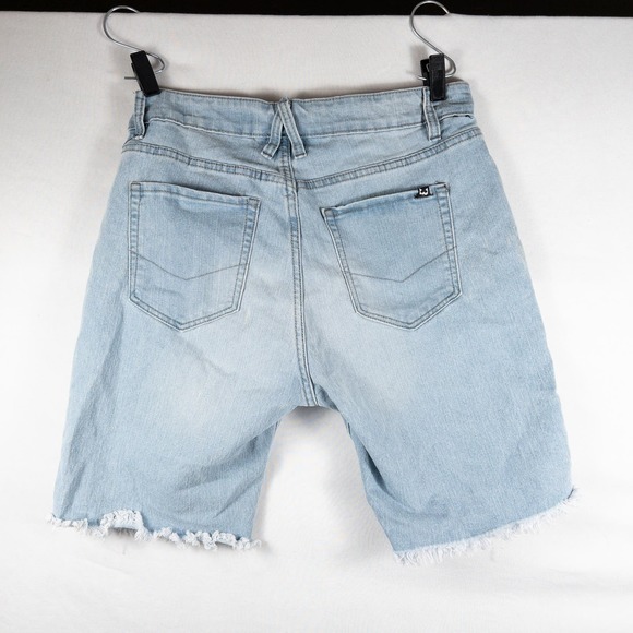 WXYZ Nomad Cut Off Slim Jean Short 30w Light Blue Wash - Picture 4 of 4